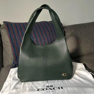 Coach Lana in Amazon Green Leather Shoulder Bag